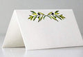 Nancy Nikko Place Cards with Green Leafy Olive Branch for Weddings, Showers, and Dinner Parties. Table Tent Style, Scored for Easy Folding. Available in Pkgs of 12/25 / 50 (50) by NancyNikko