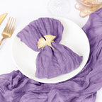 DeZerlor Purple Washable Cheesecloth Napkins Set of 50 for Wedding Party - Image 3