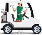 3.94 Ft White Golf Cart Corrugated Plastic Standee Photo Prop by WelcometoLawnIdyll