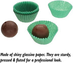 CybrTrayd No.6 Glassine Paper Approximately 14,000 Pieces – 1-1/4” Base, 7/8” Wall Candy Cups, Green - Image 2
