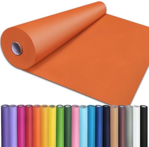 PerkHomy 24" x 2,400" (200') OrangeRed Kraft Paper Roll for Craft Bulletin Board Paper Art Table Covering Crafting Gift Wrapping Bouquet Packing Parcel 80GSM 55LB (OrangeRed, 24" x 200') by PerkHomy