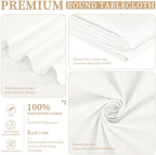 Showgeous 108 Inch Ivory Round Tablecloths, Polyester Table Covers - Image 4