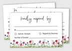 50 Blank RSVP Cards with White Envelopes-Floral Style Response Card-RSVP for Wedding-Rehearsal Dinner-Baby Shower-Bridal Shower-Engagement Party Invitations - Image 2