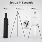 RRFTOK 3 Pack 63 in Sign Easel Stands, Instant-Fold Tripods with Bags - Image 3