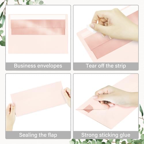 200 Pack #10 Light Pink Envelopes Letter Size Self Seal Business Envelopes - Image 4
