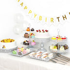11Pcs Silver Cake Stand Set, Metal Dessert Table Display Set - Image 5