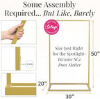 Gold Wedding Welcome Sign Stand with Holder - Elegant Metal Easel Display for Seating Chart, Reception Signs, Welcome Board - 30+ Customizable designs for Baby, Bridal Shower - Versatile Party Sign Holder - Image 3