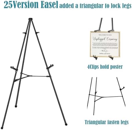 JIUYE 6Pack 63in Easel Stand for Signs,Instant Floor Display Easels - Image 3