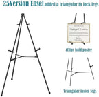 JIUYE 63" Instant Easels Stand for Wedding Sign & Posters,Adjustable Metal Easels for Display Painting Canvas,Folding Tripod with Portable Bag by JoyYeux,Black 3Pack - Image 4