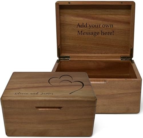 Keepsake Box for Wedding Anniversary, Customized Keepsake Box Engraved by TopObsession