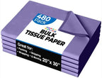 Party Solids Purple Tissue Paper for Gift Bags 20" X 30" 480 Sheets by Crown+Display