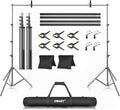 EMART Photo Backdrop Stand kit, 10 x 12 ft Back Drop Adjustable Frame for Photography, Photoshoot Banner Background Support Holder for Parties Dectoration by EMART