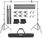 EMART Photo Backdrop Stand kit, 10 x 12 ft Back Drop Adjustable Frame for Photography, Photoshoot Banner Background Support Holder for Parties Dectoration by EMART