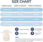 Rayon Made from Bamboo Sleep Sack 6-12 Months, Detachable Sleeves - Adjustable Warmth to Prevent Overheating, 1.0 TOG Breathable Wearable Blanket Toddler Sleeping Bag, Safe for Night Sleep - Image 7