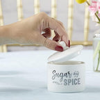 Kate Aspen Sugar, Spice and Everything Nice Ceramic Sugar Bowl - Set of 12 - Hostess Guest Gift, Party Souvenir Favor & Decorations for Baby Showers Party - Image 3