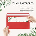 200 Pack #10 Red Envelopes Letter Size Self Seal Business Envelopes - Image 3