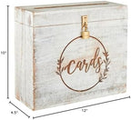 Wooden Wedding Card Box with Lock and Card Slot for Reception, Party W13 - Image 7
