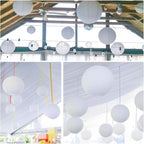 11 Pcs Paper Lanterns Assembling and Hanging These for Beach Ball Sports Parties is Hassle - Free, Lantern is Equipped with a C - Shaped Clip, Enabling Quick Setup. - Image 5