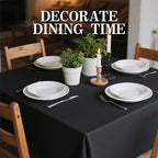 DRESSMAKER 10 Pack Black Table Cloth Rectangle 60X102 Inch Fit 6FT Table - Image 7