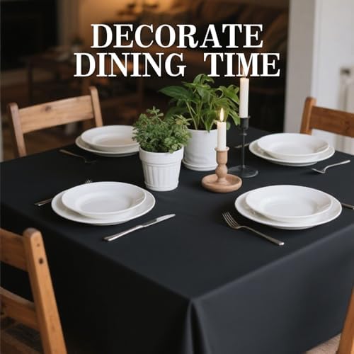 DRESSMAKER 10 Pack Black Table Cloth Rectangle 60X102 Inch Fit 6FT Table - Image 7