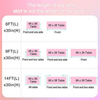 14ft Pink Tutu Tulle Table Skirt for Rectangle Round Tables Chiffon Table Cloth for 1st Birthday Party Decorations Baby Shower Girls Parties Cake Dessert Table Decorations Ruffle Table Skirting - Image 5
