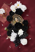 Serwalin Artificial Flowers Black and White Silk Flowers for Wedding Decor - Image 2