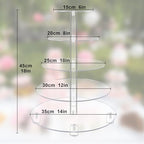 YestBuy Lager Cupcake Stand for 50 Cupcakes, 5 Tier Round Cupcake Tower，Acrylic Cupcake Holder with Base for Dessert Table Wedding Birthday Party- Clear, 16 Inch - Image 4