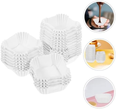 Square Paper Cupcake Liners 2000pcs White Baking Cups - Image 7