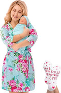 Mommy and Me Robe and Swaddle Set | Maternity Robe Matching Baby Girl, Boy by ECOBABYMadeWithLove