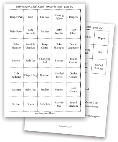 InvitationHouse 60 Prefilled Baby Shower Bingo Cards (Eucalyptus Foliage) - Image 2