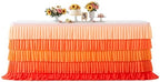 Orange Table Skirt Ruffle Fall Tablecloth for Rectangle Table 14ft Thanksgiving Christmas Birthday Party Baby Shower - Image 5