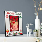 BELLA BUSTA- Personalize Baby First Year Memory Keepsake Picture Frame-Nursery Decor (1st Christmas (5x7 Vertical)) - Image 3