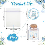 Reallnaive 24 Sets Bear Baby Shower Candle Favors for Guests Including 1.5 oz Unscented Jar Candles with Thank Tags and Return Gift Bags for Boy Girl Baby Shower Neutral Gender Reveal Party (Blue) - Image 2