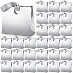 Feifeiya 30 Pcs Small Silver Gift Bags with Ribbon Handles by Feifeiya