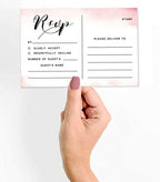50 Blank RSVP Cards With White Envelopes- Watercolor Splash Style Response Card-RSVP For Wedding-Rehearsal Dinner-Baby Shower-Bridal Shower-Engagement Party Invitations - Image 3