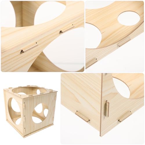 Wood Balloon Sizer Cube Template Box, 9 Hole Balloon Measuring Tool - Image 7