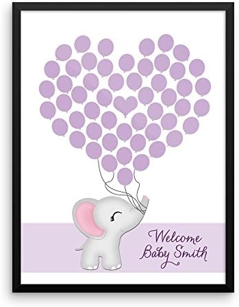 Personalized Baby Shower Guest Book Alternative Lion Customized Poster, Print, Framed or Canvas, 50 Signatures - Image 2