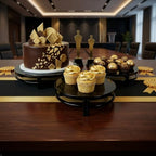 Black 3Pcs Nesting Metal Cake Plate Stand Set 8" 10" 12" Dessert - Image 4
