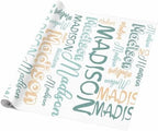AOFUN Wrapping Paper Roll with Printed Name Wrapping Paper For Him Just Because Gifts For Her Gift for Mother Father Day Birthday Christmas Day 5 Rolls 58" x 23" - Image 5