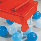 Fun Express Plastic Table Cover Roll, Red, 40 x 100 Feet - Image 2