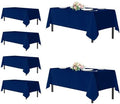 sancua Navy Blue Tablecloths Rectangle, 6 Pack Table Cloth for 8 Foot Tables by sancua