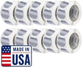 Perco Metallic Silver Perforated Round Circle Dot Sticker 3-Inch Labels — 10 Rolls, 5,000 Stickers - Asset Tags, Tech Labels & Modern Product Identification - Made in USA by Perco