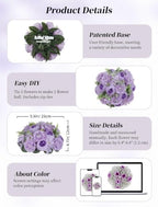 BLOSMON Flower Balls for Wedding Centerpieces: 10 Pcs, 9.5 Inch, Lilac - Image 5