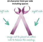 25 Personalized Ribbons Assesmbled Bows Custom Bridal Shower Favor Party Favors Custom Wedding Ribbon Bridesmaid Memorial Ribbons Funeral Baby Invitations Mis XV años Quinceanera (Lavender) - Image 7