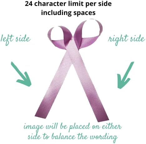 25 Personalized Ribbons Assesmbled Bows Custom Bridal Shower Favor Party Favors Custom Wedding Ribbon Bridesmaid Memorial Ribbons Funeral Baby Invitations Mis XV años Quinceanera (Lavender) - Image 7
