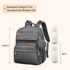 BabbleRoo Diaper Bag Backpack - Travel Large Baby Diaper Bag with Changing pad, Waterproof Baby Bags for Mom & Dad, Unisex Bags with Pacifier Case, Luggage Strap & Stroller Clips - Dark Gray - Image 3