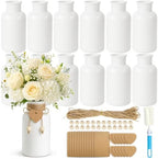TBWIND Mason Jar Vases for Centerpieces, 12PCS White Glass Flower Vase by TBWIND