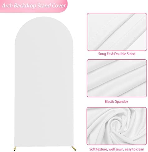Wokceer 6FT Arch Backdrop Stand and Cover Set,Arch Stand with White Cover - Image 4
