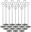Urban Deco 16PK Table Number Holders Place Card Holders 12 Inch Table Card Holders Steel Card Holders for Photos, Food Signs, Memo Notes, Weddings, Restaurants, Birthdays(Black) by UrbanDeco
