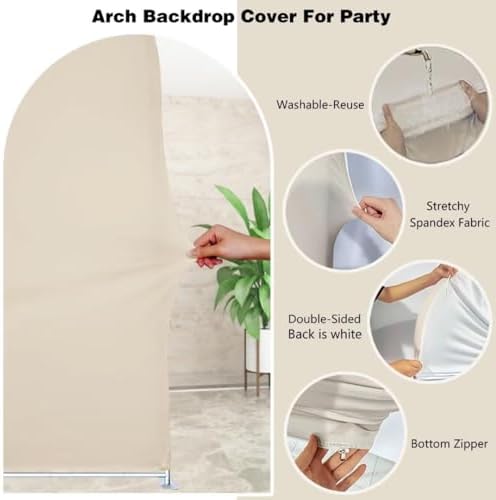 Honeycomb Arched Fabric Backdrop Covers Honey Bee Theme Arch Stand Cover for Baby Shower Birthday Decoration(Only Cover) - Image 5